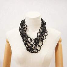 Handmade Luxury Necklaces For Women Rubber Jewelry Black Statement Necklace
