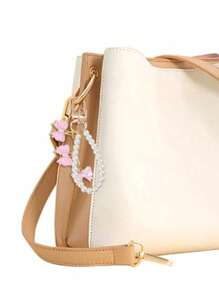 Elegant Bow Pendant With Pearl Pendant, Keychain Accessories Cute Keychain, Girls Wallet Bag Accessories, Perfect For Phone Cases, Cameras, Bags And Keychains,Going Out Clothing Accessories, Party Accessories, Gifts, Souvenirs,Gifts For Friends, Family, Girlfriends,Mother's Day Gift