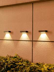 4pcs Mini Solar Wall Lights, 1LED/2LED/3LED/4LED, 1000 Lumens Bright Light With Solar Sensor, Automatically Lights Up From Dusk To Dawn, Suitable For Garden, Yard, Garage