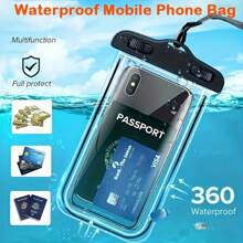 1 pezzo Custodia impermeabile trasparente per cellulare per uomo e donna - touchscreen per nuotare, borsa impermeabile per cellulari fino a 6 pollici per il mare, ideale per surf, nuoto, immersioni e kayak all'aperto!