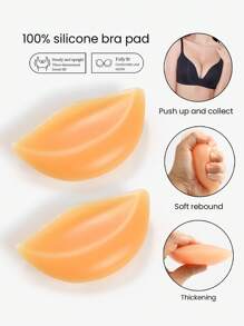 1 Par/2 Pares Protetores de Silicone para Sutiã, Inserts para Sutiã, Seios Pequenos Reúnem Seios Planos Para Fazê-los Parecerem Maiores, Disfarce de Aumento de Peitos À Prova d'Água, Pads de Peito Invisíveis Embutidos em Maiô Bikini de Roupa de Banho