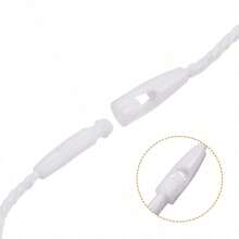 100pcs Polyester Garment Tag Ropes With Plastic Snap Fasteners Bullet Beads For Clothing Labels Retail Tags And Festival Supplies