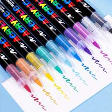 GuangNa Weicher Pinsel-Flüssig-Acrylmarker, Malwerkzeuge, Schulbedarf, Kunstbedarf, kann zum Zeichnen, Malen, DIY, Graffiti auf Metall, Glas, Keramik, Stein, Holz, Papier und anderen Oberflächen verwendet werden. Kann mehrfach übereinander aufgetragen werden. Schulbedarf, Rückkehr zur Schule