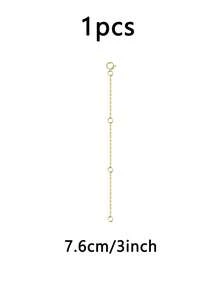 3/1 件弹簧扣不锈钢项链延长项链延长尾链，不锈钢镀金适用于项链/手链/手镯等，用于 DIY 珠宝（金色/银色） - 彈簧扣多段延長鏈 - 查看 10