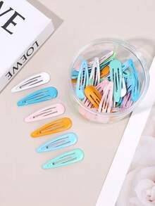 40 peças de grampos de cabelo coloridos para o Dia das Mães em lata, grampos de acrílico BB, acessórios de cabelo da moda para mulheres, presentes para mães, uso diário