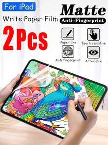 2 件磨砂纸膜屏幕保护膜适用于 iPad Pro 11、12.9、13 英寸 2024、Air 4、5、6、7、8、Mini 10.2、9.7、10.5、10.9、1、2、3、7.9、8.3、MatePad T10、T10S、11.5、10.1、M5 Lite 2023、2022、2019、10.95、10.4、10.8、Galaxy Tab A8、A9、A9Plus、S7、S8、S9、S9FE、S6Lite、Pad 5Pro、RedmiPad SE、Touch Office 绘画纸质薄膜屏幕保护膜生日、家人、朋友礼物垫屏幕保护膜、垫配件防水防震防摔防刮耐久防指纹全覆盖 - 霧面 - 查看 39