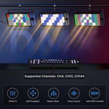 U'King 220W Wallwasher DJ Light Bar 648 RGB LEDs And 36 3W Warm White Light Stage Lighting Special Effect Light 4 Channels/13 Channels/144 Channels DMX-512 And Voice Control Suitable For Parties Live Performances Weddings Disco Stage Lights - 美規B型插(110-127V) - 查看 5