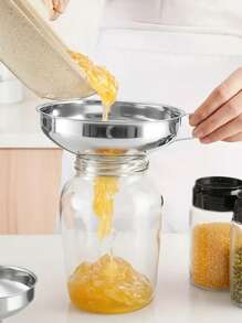 1PC Small Funnels For Filling Small Bottles 3 In 1 Stainless Steel Small Kitchen Funnel Set Transferring Essential Oils Liquid Fluid Spice Dry Ingredients Powder