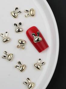 30 pezzi decorazioni per unghie in lega 3D a forma di coniglio punk, motivi teschio e coniglio gotico, cristalli di lusso e strass in lega per decorazione unghie fai-da-te per donne, stile premium in metallo a forma di cuore, set decorazioni unghie, accessori per unghie, kit unghie, per salone di bellezza e professionisti unghie