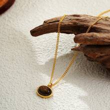 عقد قلادة واحد قطعة عين النمر، شفاء للنساء، سلسلة لون المالاكايت