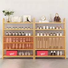 3-6 Layers BAMBOO SHOE FOOTWEAR RACK ORGANISER WOODEN STORAGE SHELVES STAND SHELF UNIT - Wood Color - View 4
