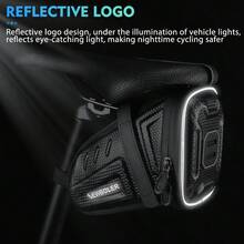 NEWBOLER Waterproof Bicycle Saddle Bag MTB Road Bike Saddlebags Reflective Striped Bicycle Tool Holder Bag MTB Accessories