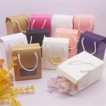 10pcs Black/Purple/White/Kraft Paper/Purple Window Hanging Rope Hand-Held Box