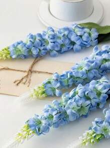 1/3pcs Snapdragon Delphinium Hyacinth Artificial Silky Flowers Long Stem Fake Flower For Wedding Engagement Home Outdoor Party Floral Arrangement Centerpiece Table Decoration