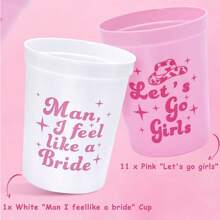 Bachelorette Party Cups Reusable Plastic Tumblers For Bridal Showers, Wedding Receptions, Pool Parties, Trips, Last Hurrah Celebrations, Summer BBQ, Hen Do Favors, Bachelorette Survival Kit Accessories, Tropical Luau, Christmas Night, BFF Gifts, Bachelorette Photo Props, Drinkware For Bride , Engagements, Christmas Reunion, Birthday Pool Party Cups