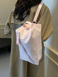 Casual Sport Gym Bag With 2 Zippers For Women Men Shoulder Crossbody Bag, Summer High Capacity Backpack For Workout Fitness Yoga Pilates School College Travel Purses Chest Pack