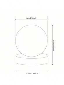 1pc Creative Beige Desk Decoration For Office & Study, With Round Wooden Base And Hummingbird Crystal Ball, Gift For Friends