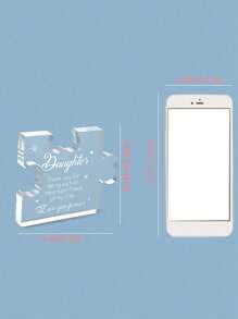 1pc Acrylic Decorative Plaque, Unique Birthday Gift For Mom, Grandma, Graduation Gift For Daughter, Acrylic Puzzles, Wedding Anniversary Card, Desk Decor