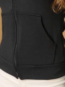 Neoprene Blouse With Zipper, Ideal For The Gym, Walking, Etc. - đen - Xem 5
