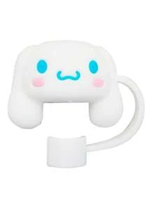 Sanrio 1 pezzo Coperchi per cannucce in PVC di Hello Kitty e Kuromi di Sanrio - Dispenser di cannucce da bere riutilizzabili con motivi cartoni animati e coperchi per bicchieri