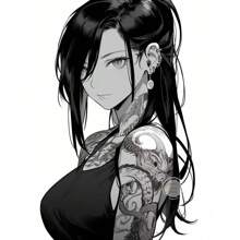 1pc/3PCS Wall Arts Posters Girl Kimono Samurai Knife Poster Cute Anime And Manga Girl Samurai Canvas Painting Printed Wall Art Pictures Suitable For Children's Room Home Decoration, Frameless/Framed ,Wall Art With Frame