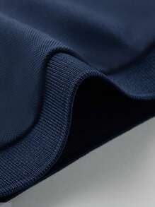 Men's Summer Solid Color Breathable Chest Print Polo Shirt