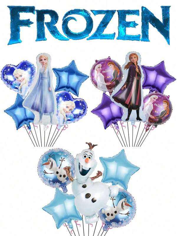 Disney Set di decorazioni per feste con palloncini a tema Frozen Elsa, palloncini in film di alluminio, palloncini a tema Principessa Anna e Olaf, decorazioni e regali per il compleanno