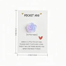 1/6pcs Creative Fashion DIY Glitter Rose Flower Heart Pocket Hug Greeting Cards, Holiday Cards, Encouragement Cards, Desktop Decor, Confession Gift, For Teachers, Classmates, Family, Friends, Lovers, Suitable For Holidays, Theme Parties, Birthday Parties, Team Building Small Gifts