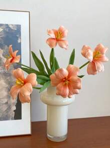 Tulipa Artificial Decoração para Casa Arranjo Floral Buquê de Casamento Flor Falsa Hastes em Vaso Decoração de Festa Centro de Mesa, Dia dos Namorados, Presente Formatura