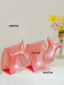 1 Pair Cute Cartoon Cherry & Strawberry Swimming Arm Floats, Increased Buoyancy For Outdoor Beach Travel, Pool, Swimming Learning Essential