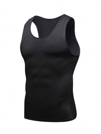 Men's Compression Shapewear Vest | Athletic Tight-Fitting Milk Silk Elastic Base Layer | Moisture-Wicking, Quick-Dry & Breathable For Running, Basketball, Football | Lightweight Summer Sports Training Vest | Ideal Athletic Gift For Men