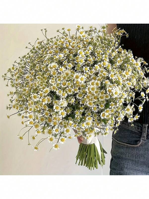 6pcs/Set Artificial Daisy Flower Bouquet, For Wedding DIY, Holiday Celebration, Home Decor, Birthday, Graduation, Party Favor, Table Centerpiece, Photography Props, Scene Decoration