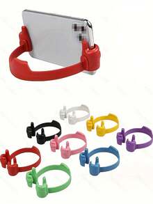 Suporte flexível para telemóvel e tablet em forma de polegar, suporte universal para telemóvel, essencial para pessoas preguiçosas, portátil, adequado para escritório, casa e outras ocasiões, presente de aniversário e formatura, suporte universal para telemóvel, para ver filmes na cama - Multicolorido - Ver 11