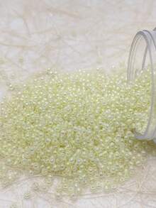 1300 颗，直径 2 毫米的微型彩色玻璃种子珠，适合手工 DIY，可用于制作手链、项链、戒指、可穿戴配饰