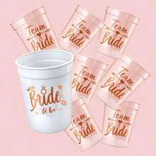 Bachelorette Party Cups Reusable Plastic Tumblers For Bridal Showers, Wedding Receptions, Pool Parties, Trips, Last Hurrah Celebrations, Summer BBQ, Hen Do Favors, Bachelorette Survival Kit Accessories, Tropical Luau, Christmas Night, BFF Gifts, Bachelorette Photo Props, Drinkware For Bride , Engagements, Christmas Reunion, Birthday Pool Party Cups