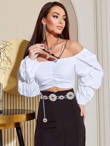 1pc Western Chain Waist Belt With Silver Pendant And Fashionable Metal Belt, Featuring Daisy, Petal, And Flower Designs, Can Be Paired With Pants, Skirts, Dresses, Swimsuits, Suits, Jackets, And More. Suitable For Daily Wear, It Can Also Be Used For Weddings, Bachelor Parties, Dinners, And Dances - Silver - View 5
