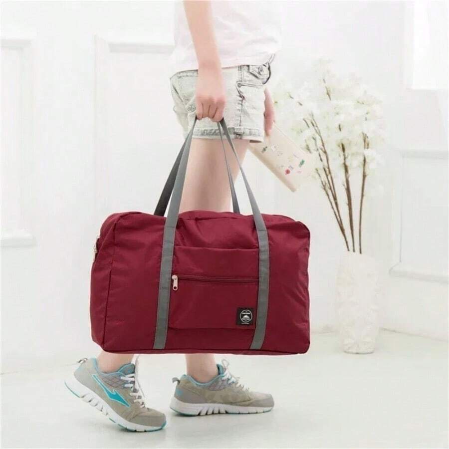 2 Pack Portable Waterproof Folding Suitcase With Large Capacity - 紅色 - 查看 1