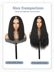 14inch/24inch U Part Synthetic Fiber Hair Wigs For Women Glueless Upgrade U Part Wigs Natural Color Straight Hair Wigs Beginner Friendly None Lace Front Wigs For Women Christmas New Year Carnival Music Festival Use