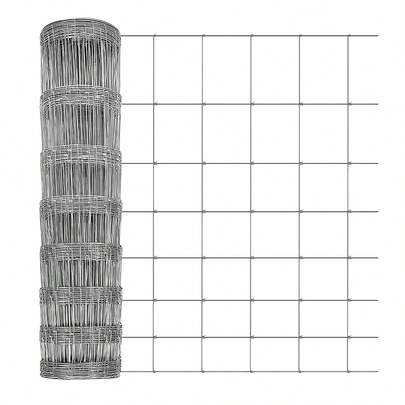 Lucn Wire Stock Fence Roll 80cm X 50m Pig Lamb Sheep Dog Livestock Farm Paddock Boundary Fence, Agricultural Garden Fencing Protective Boundary Fence Mesh L8/80/15 Hot Dipped Galvanized Steel Wire