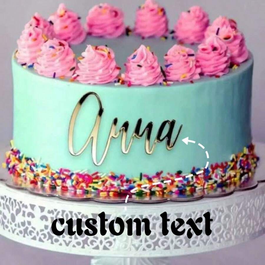 1pc Customized Cake Name Graduation, Gold For Wedding, Personalized, Rustic Wedding, Custom Mr Mrs, Anniversary Toppers,Multi-Functional,Durable,Ornamental,Reusable,Exquisite,Stylish,High-Quality,Colorful,Modern,Custom,Personalized,Unique,Ideal Gifts For Him,Ideal Gifts For Her,Boyfriend,Dad,Girlfriend,Mom,Family,Friends,Tea Room,Home,Garden,Office,For Anniversaries,For Valentine's Day,For Mother's Day,For Birthdays,For Father's Day,For Graduation,For Weddings,For Housewarming Back To School, Gift-Ready - Multicolor - View 1