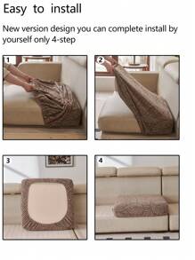1 pièce Housse de canapé élastique antidérapante à enveloppe complète, housse de coussin de canapé universelle 4 saisons, jeté de canapé épaissi en tissu, lavable en machine, anti-poussière, compatible animaux de compagnie, décor d'intérieur, s'adapte aux canapés d'angle réglables pour chambre à coucher, bureau, salon 1/2/3/4 places