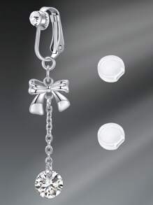 Fake Belly Piercing Fake Belly Ring For Women Fake Belly Button Piercing Clip On Belly Button Rings Fake Navel Ring Non Piercing Faux Belly Piercing Jewelry Dangle Non Piercing Fake Belly Piercing Jewelry, Clip On Earrings Non - Piercing Ears Cuff Set Stainless Steel Silver Gold CZ Fake Helix Cartilage Clip On Wrap Earrings Set For Women Non - Piercing Adjustable Ear Clip Without Ear Hole