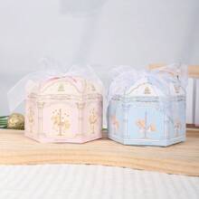 10PCS Najlepsze życzenia Elegancki Jednorożec Cukierki Torba, Weselne Przyjęcie Pudełko Upominkowe Z Wstążką Torby Prezentowe Czekoladowe Cukierki Opakowania Pudełka Prezentowe, Seria Karuzeli Urodzinowe Przyjęcie Pamięć, Pojedyncze Przyjęcie