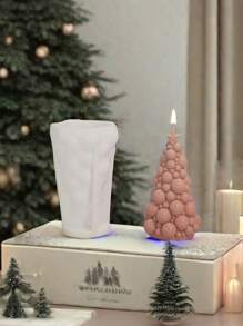 1pc Bubble Ball Tree DIY New Silicone Candle Mold, Holiday Gift, Fragrance Stone Gypsum Home Decor Craft Mold