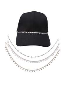 New Style Fashion Chain Accessory, Vintage Simple Chain Decor For Hat