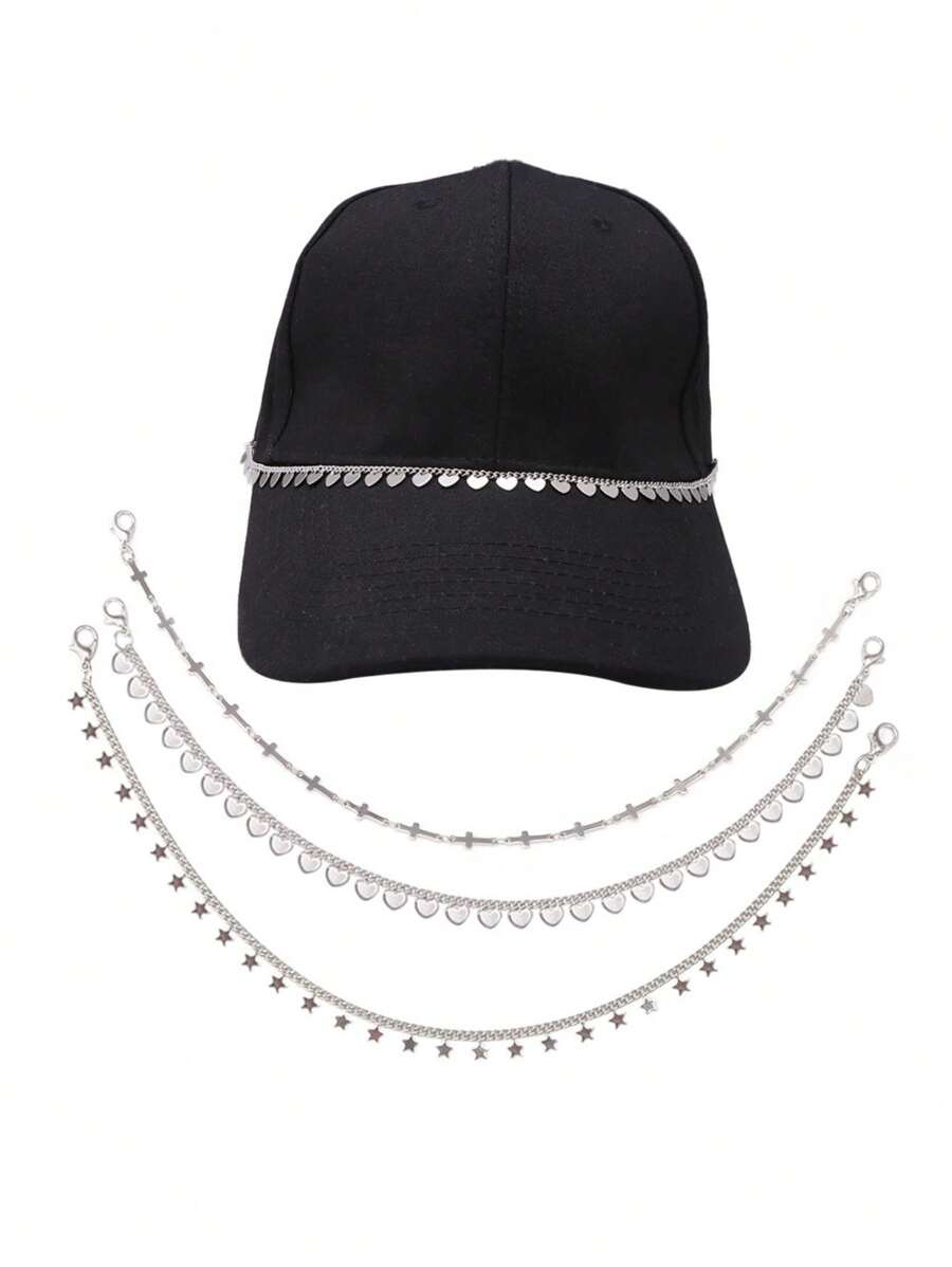 New Style Fashion Chain Accessory, Vintage Simple Chain Decor For Hat