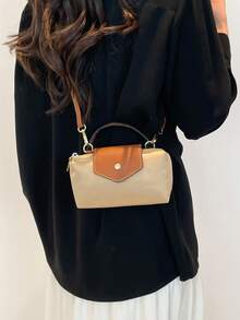 Elegante einfarbige Mini-Handtasche mit verstellbarem Schultergurt, ideale Geschenktasche für Partys, Galas, formelle Abendessen/Bankette, passend zu Partykleidern, Ballkleidern, auch geeignet für Universität/College-Klassenzimmer, Urlaub, Outdoor-Aktivitäten, Reisen, Sportstätten, besonders geeignet für Frauen, Mädchen, Studentinnen - Khaki - Übersicht 5