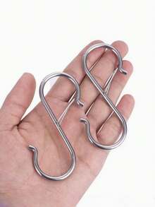 带闩锁设计的重型 S 形挂钩，多功能防风挂钩，防锈金属挂钩，厨房和衣柜挂钩，适用于植物、花盆、毛巾和袋子、户外悬挂、厨房用具等、家居装饰、厨房整理和储存