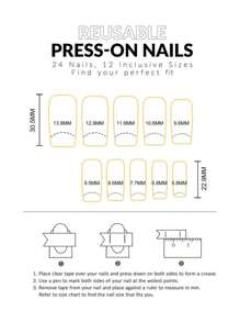 120 uñas postizas rectangulares minimalistas al estilo francés para realzar tu estilo, adecuadas para uñas postizas DIY para mujeres y niñas