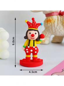 1/4/6pcs,Circus Theme Cake Topper Clown Jester Circus Animal Lion Elephant For 1st Happy Birthday Party Cake Decoration